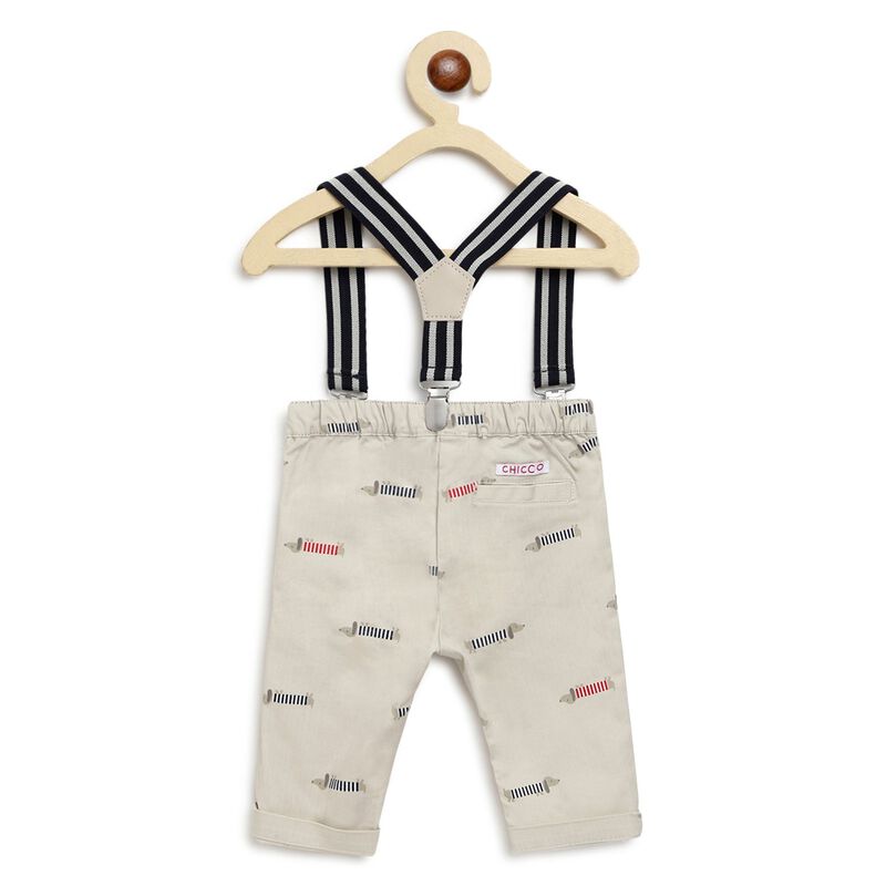 Boys Medium Natural Long Woven Trousers image number 1